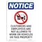 Signmission OSHA Notice, 7" Height, Customers And Employees Sign With Symbol, 7" X 5", Portrait OS-NS-D-57-V-10878 - alternate 1